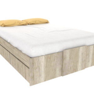 BASE CON PARRILLA Y CAJONES EXTENSIBLE 1.60 a 2 M