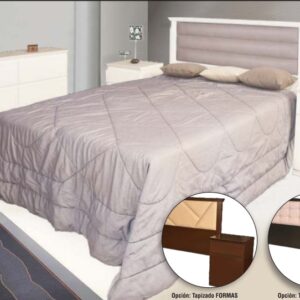 RESPALDO TAPIZADO PRISMA CON MARCO LAQUEADO