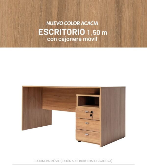 ESCRITORIO 1,50 m + CAJONERA cod. 503 - Imagen 4