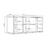 RACK TV 65″ 2 PUERTAS 1.40 M cod. DVS03 - Imagen 4