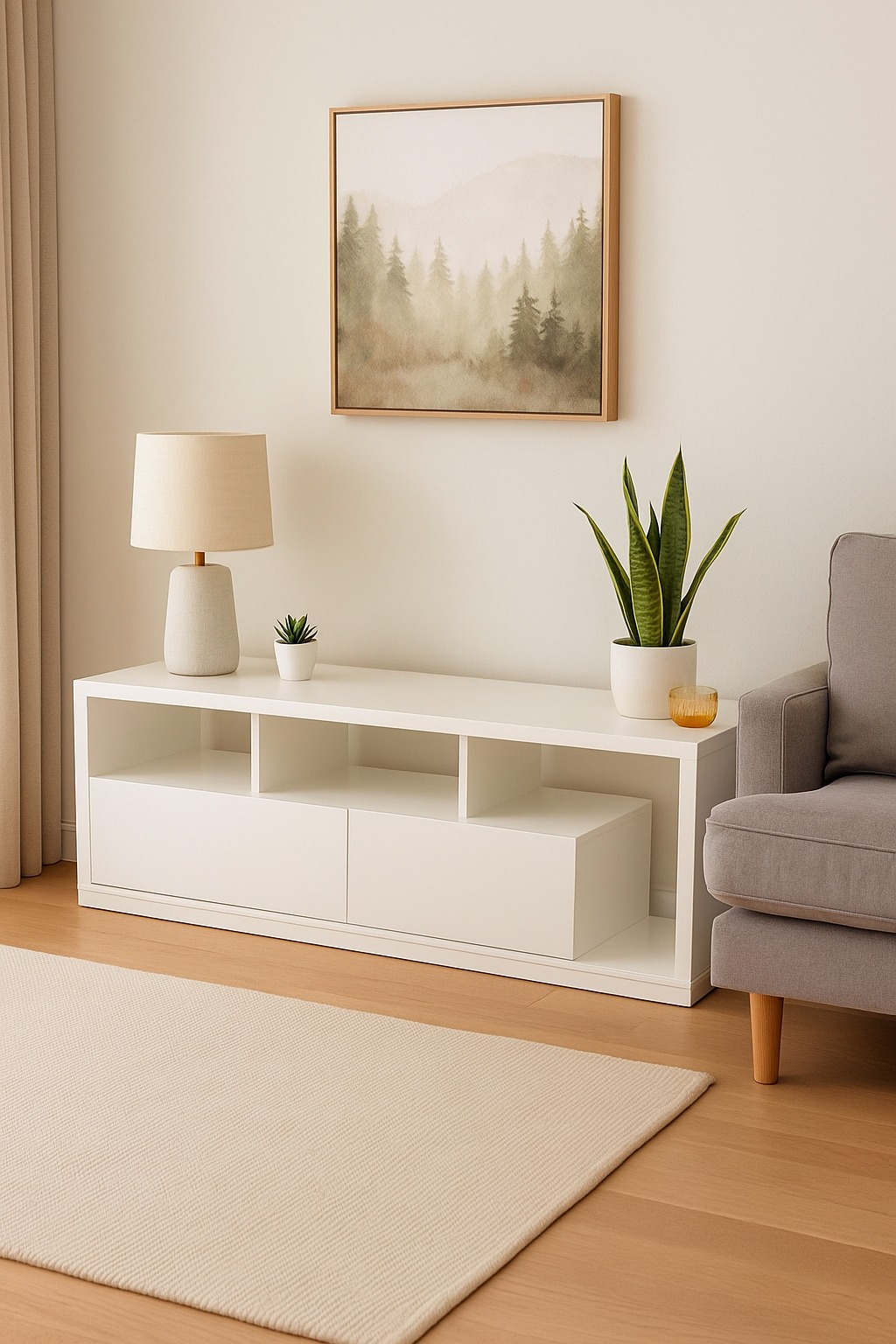 RACK MODULAR BAJO 1.60 M PARAISO/LACA - Imagen 3