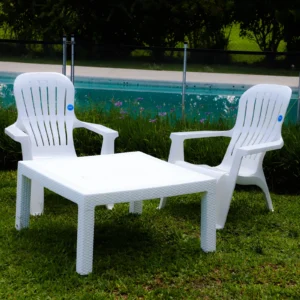 MESA RATONA BARU SIMIL RATAN 90 X 90 CM