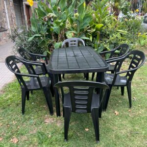 JUEGO MESA 1.35 + 6 SILLAS