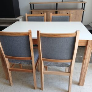 JUEGO MESA 1.30 X 86 CM + 4 SILLAS