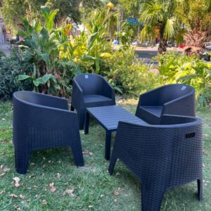 SET 4 SILLONES OASIS + MESA RATONA NANTES