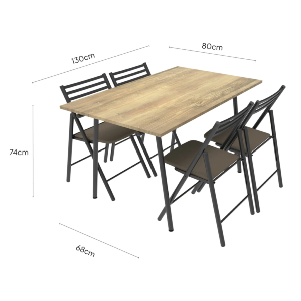 MESA Y 4 SILLAS PLEGABLES - Imagen 2