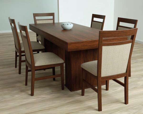 MESA EBRO MDF ENCHAPADO EN GUATAMBU - Imagen 3