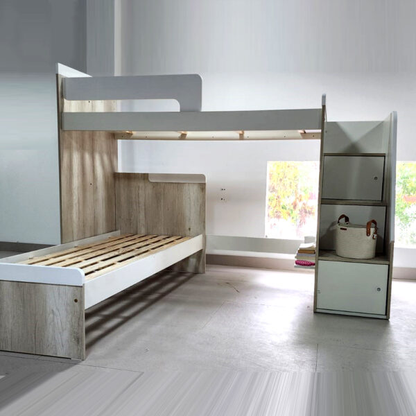 CAMA PUENTE MELAMINA CON ESCALERA LATERAL 80 o 90 CM - Imagen 12