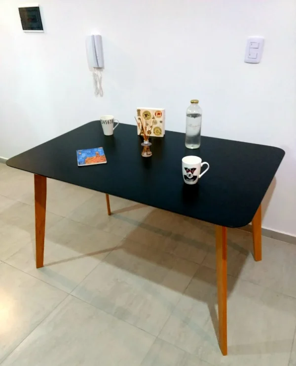 MESA ESCANDINAVA TAPA BLANCA O NEGRA - Imagen 2