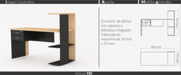 MUEBLES DE OFICINA LINEA CLASIC (ESCRITORIOS,BIBLIOTECAS,MESAS DIRECTORIO) - Imagen 12
