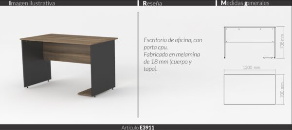 MUEBLES DE OFICINA LINEA INDUSTRIAL (ESCRITORIOS,BIBLIOTECAS) - Imagen 2