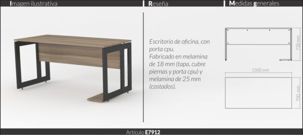 MUEBLES DE OFICINA LINEA INDUSTRIAL (ESCRITORIOS,BIBLIOTECAS) - Imagen 3
