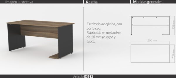 MUEBLES DE OFICINA LINEA INDUSTRIAL (ESCRITORIOS,BIBLIOTECAS) - Imagen 4