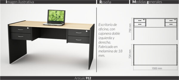 MUEBLES DE OFICINA LINEA CLASIC (ESCRITORIOS,BIBLIOTECAS,MESAS DIRECTORIO) - Imagen 7