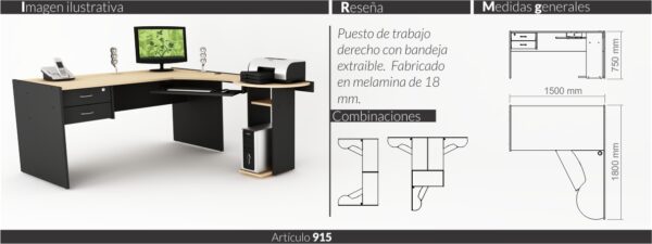 MUEBLES DE OFICINA LINEA CLASIC (ESCRITORIOS,BIBLIOTECAS,MESAS DIRECTORIO) - Imagen 10