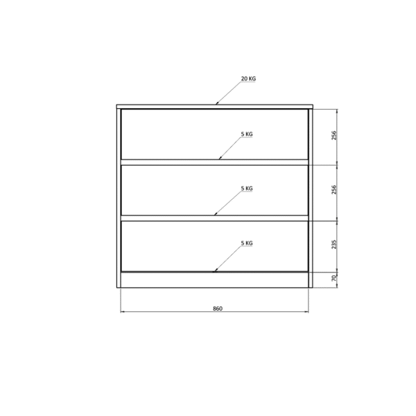 COMODA Y MESAS DE LUZ NIZA - Imagen 3