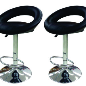 BANQUETAS BASE CROMADA CON RESPALDO X 2