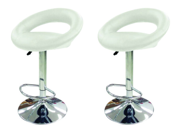BANQUETAS BASE CROMADA CON RESPALDO X 2 - Imagen 2