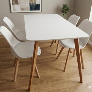 JUEGO MESA 1,30 M + 4 SILLAS TULIP