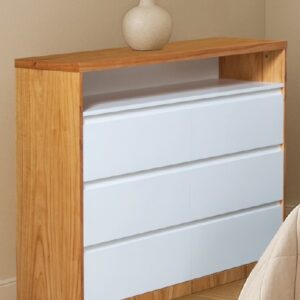 COMODAS / MESAS DE LUZ ARKOS PARAISO Y LACA BLANCA