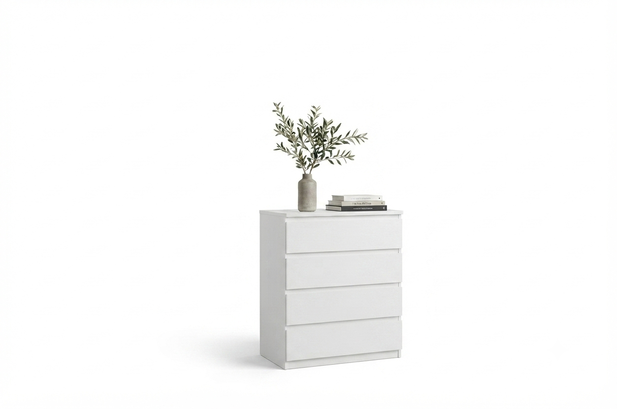 COMODA PRISMA 4/6/8 CAJONES LACA BLANCA - Imagen 2
