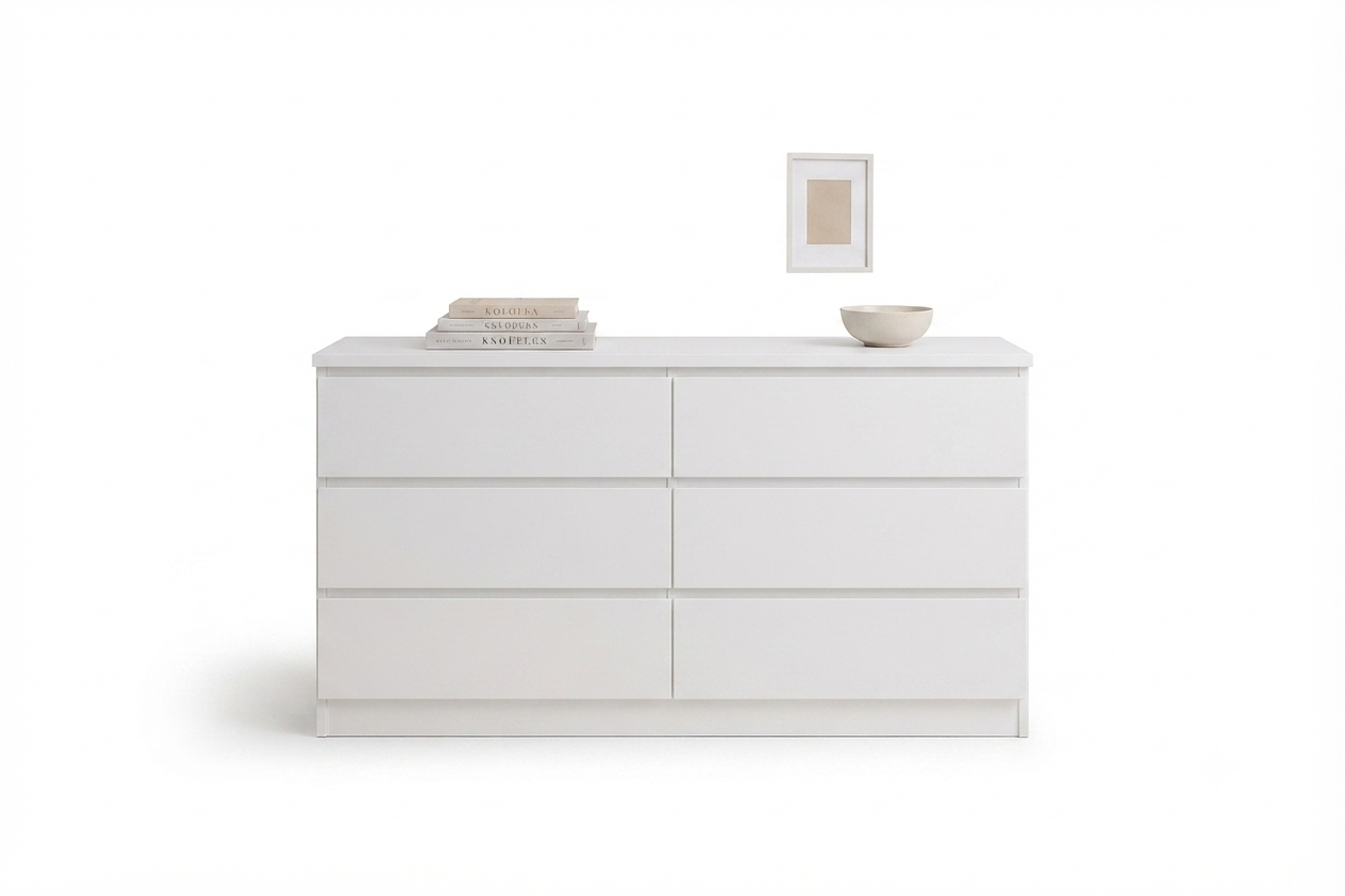 COMODA PRISMA 4/6/8 CAJONES LACA BLANCA - Imagen 6