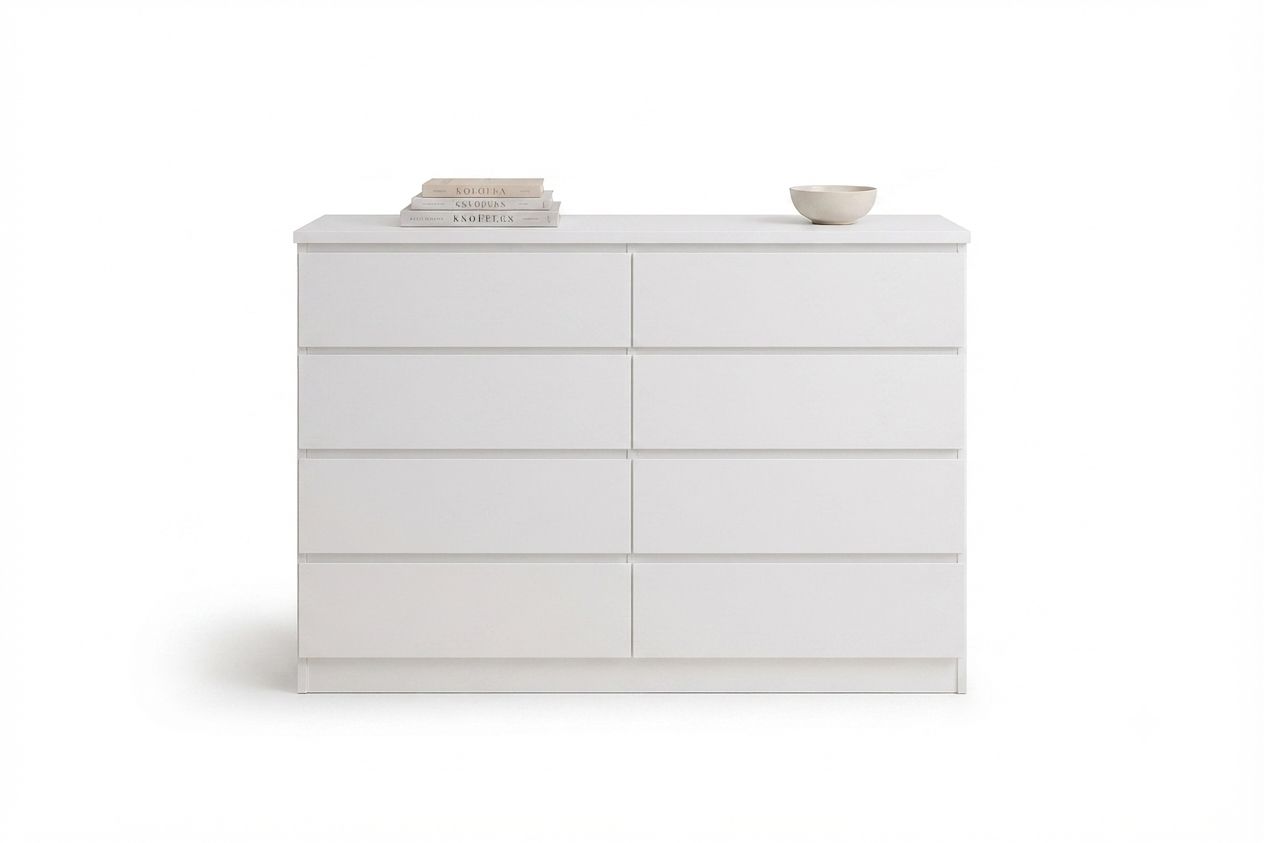 COMODA PRISMA 4/6/8 CAJONES LACA BLANCA - Imagen 9