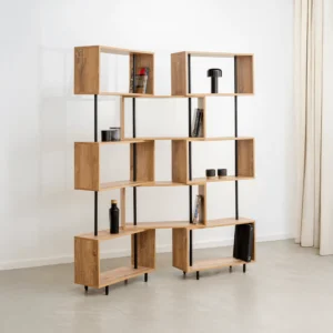 BIBLIOTECA/DIVISOR DE AMBIENTES MELAMINA-CAÑO S04