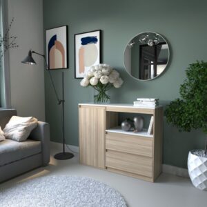 BAHIUT 2 CAJONES 1 PUERTA 1.10 M cod. 4025