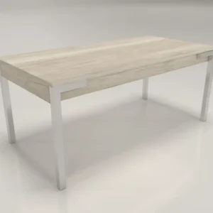MESA CAPRI 1.40 X 90 CM PATAS CROMADAS TAPA HELSINKY