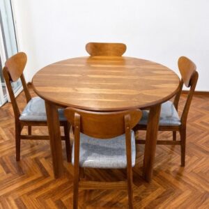 JUEGO MESA 1.20 M (OPCION EXTENSIBLE) + 4 SILLAS PETIRIBI