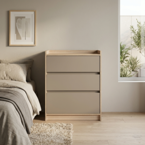 COMODA 2 CAJONES 1 PUERTA 66 CM
