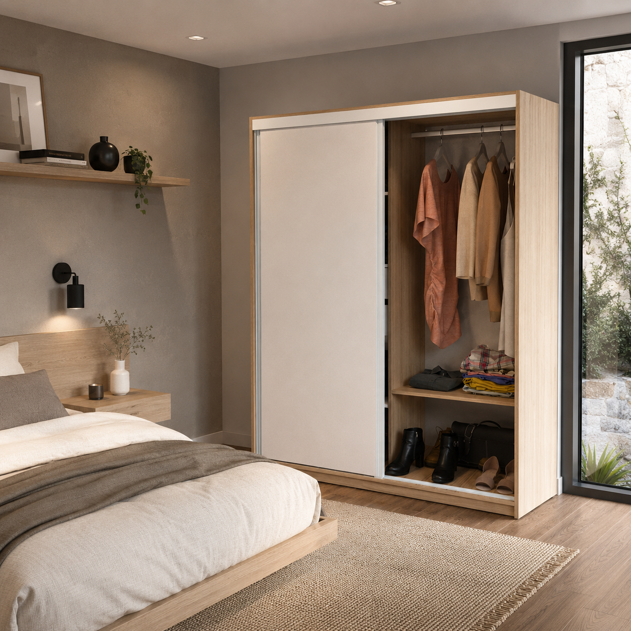 PLACARD 2 PUERTAS 1.30 M CON O SIN BAULERA cod. 6515/6516 - Imagen 3