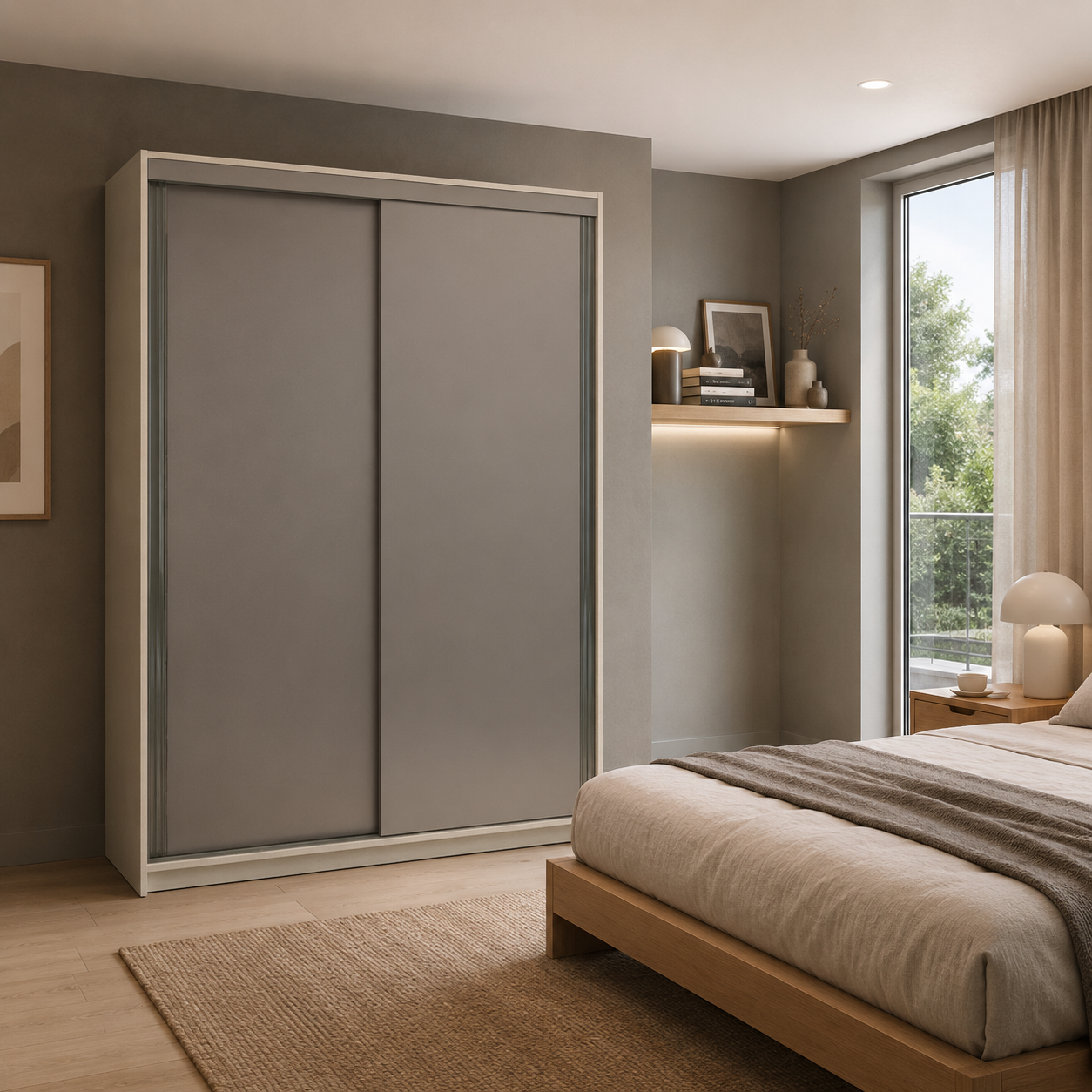 PLACARD 2 PUERTAS 1.30 M CON O SIN BAULERA cod. 6515/6516 - Imagen 4