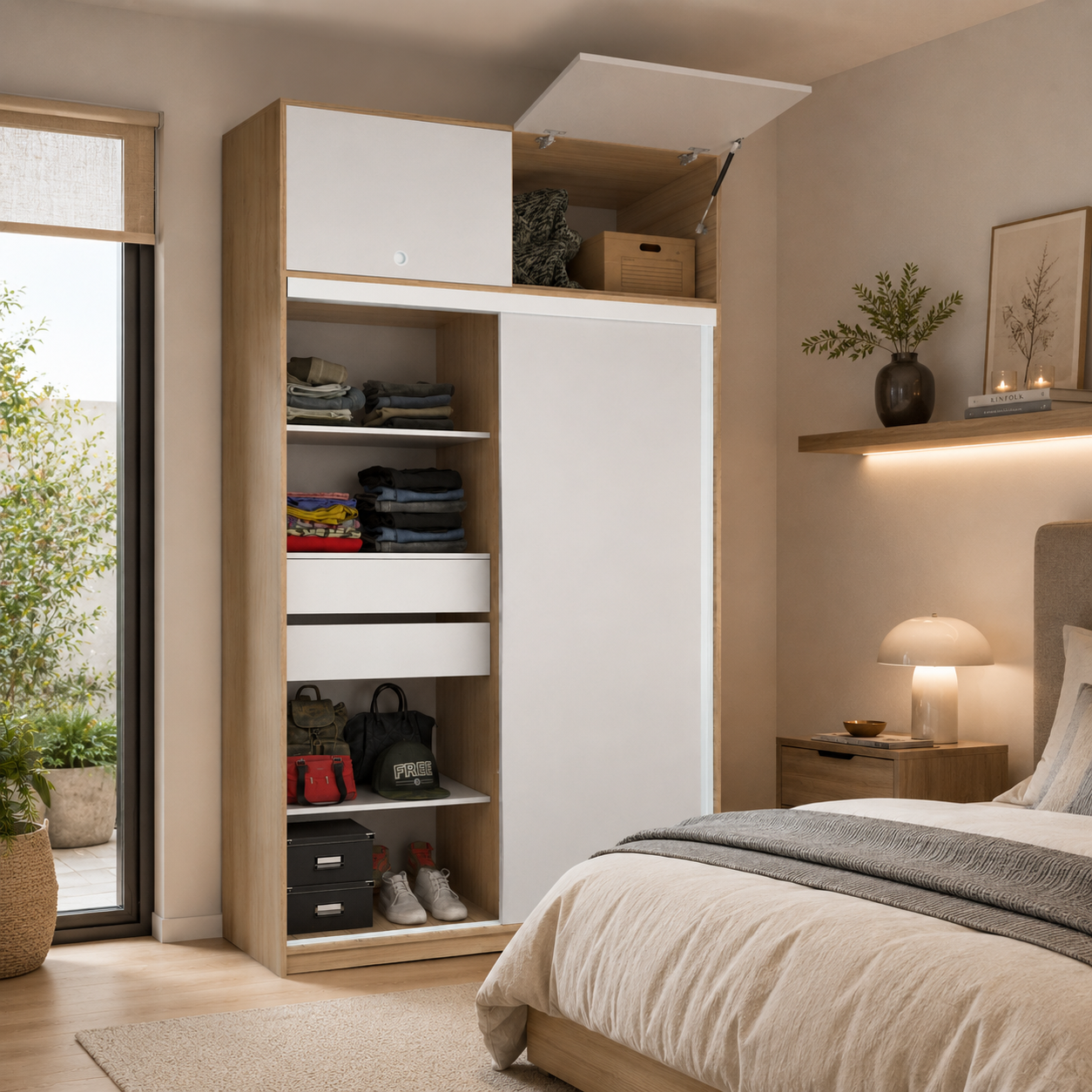 PLACARD 2 PUERTAS 1.30 M CON O SIN BAULERA cod. 6515/6516 - Imagen 11