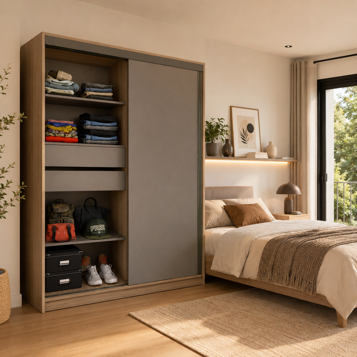 PLACARD 2 PUERTAS 1.30 M CON O SIN BAULERA cod. 6515/6516 - Imagen 7