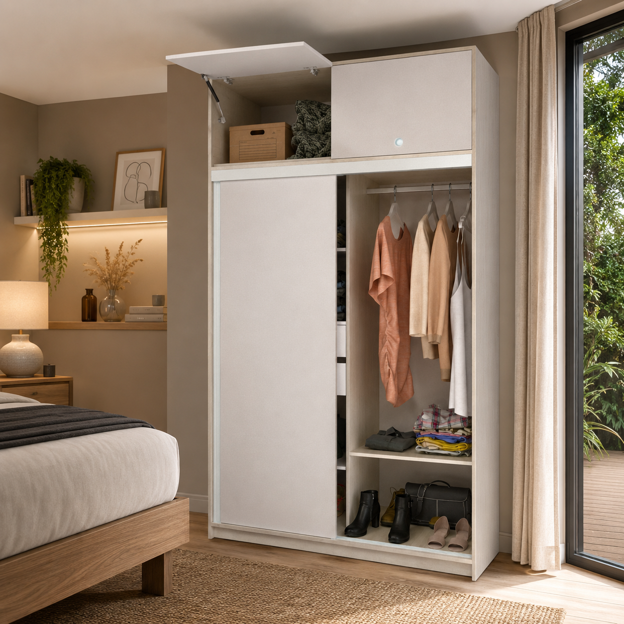 PLACARD 2 PUERTAS 1.30 M CON O SIN BAULERA cod. 6515/6516 - Imagen 13