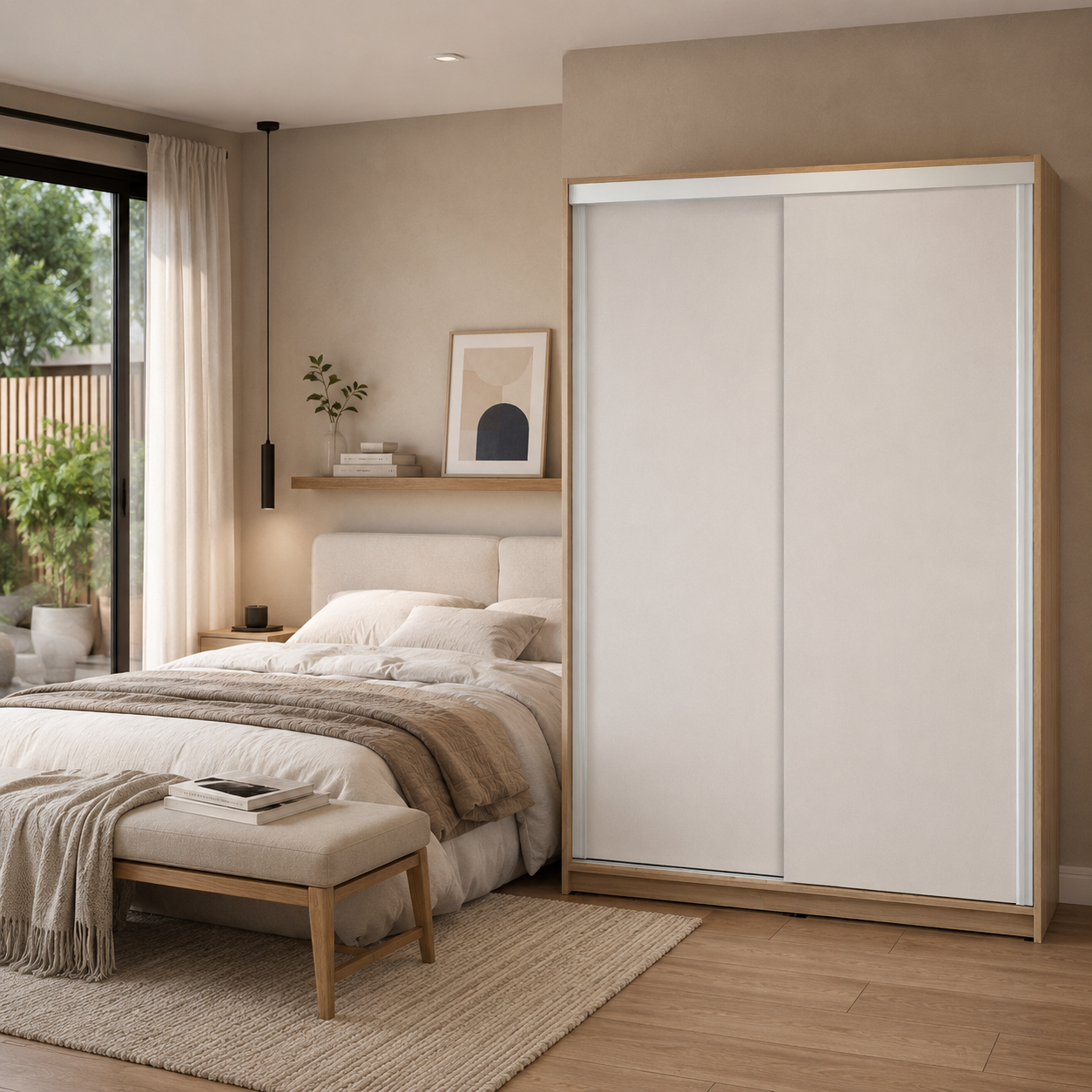 PLACARD 2 PUERTAS 1.30 M CON O SIN BAULERA cod. 6515/6516 - Imagen 2