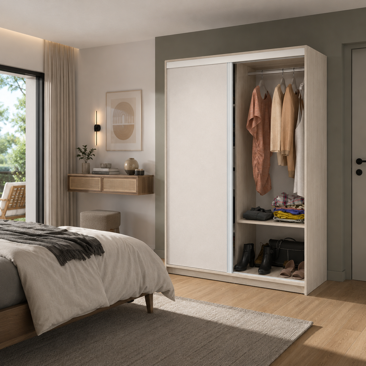 PLACARD 2 PUERTAS 1.30 M CON O SIN BAULERA cod. 6515/6516 - Imagen 8