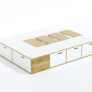 BOX 6 CAJONES 2 PUERTAS NORDIC 1.40/1.60 M