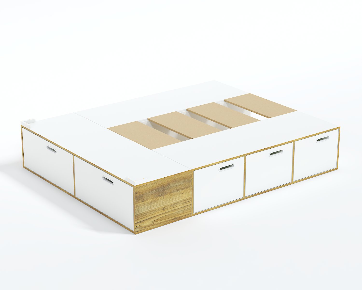 BOX 6 CAJONES 2 PUERTAS NORDIC 1.40/1.60 M