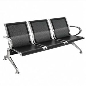 SILLAS TANDEM CON BASE CROMADA