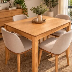 MESA CLASICA 1.20 M + 4 SILLAS NAPOLES